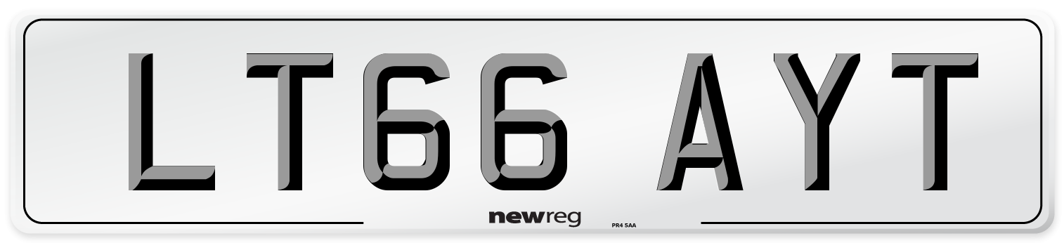 LT66 AYT Number Plate from New Reg
